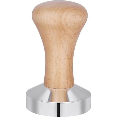 Presse à Café en Acier Inoxydable 51mm, Pilon à Café en Poudre, Presse a Cafe, Espresso Café Sabotage, Accessoires de Cuisine avec Manche en Bois, pour Le Bureau, La Maison, Les Fêtes