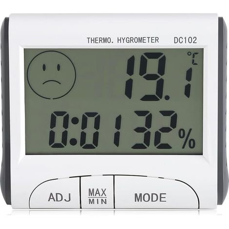 Feuchtigkeitsmesser, Multifunktionales Temperatur- und Feuchtigkeitsmessgerät für Zuhause mit Saugnapf-Monitor, LCD-Digital-Innenthermometer mit Min/Max-Aufzeichnungen, °C/°F-Schalter, Präzisionsmessu (1/4)