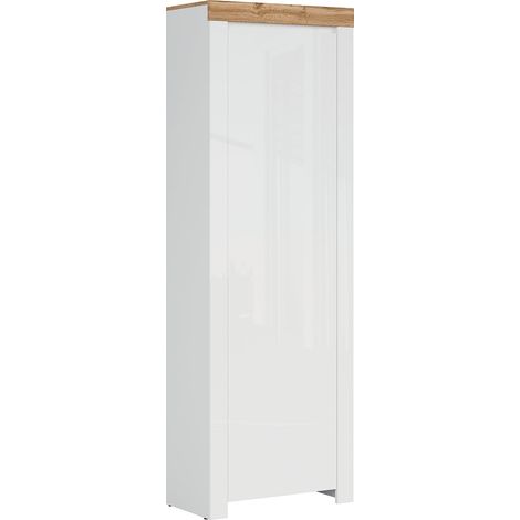 Mueble de entrada 1 puerta Hella Blanco y Madera