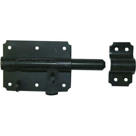 Verrou de box porte cadenas acier prépeint, H.70 x L.120 x P.20 mm - Verrou de box porte cadenas acier prépeint, H.70 x L.120 x P.20 mm (1/3)