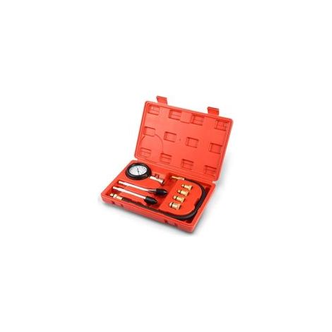 Testeur de compression moteur essence 0-21 bars – Kit 9 pièces avec adaptateurs M10/M12/M14/M18 – Outil de diagnostic professionnel (1/5)