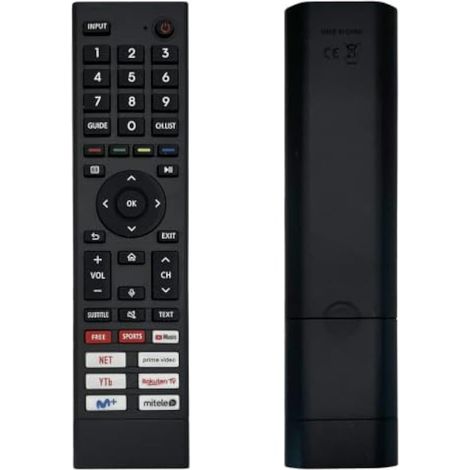 ERF3D80H Télécommande pour Hisense Smart TV WERF3D80H 43A6BG 43A6CG 43A6DG 43A6DGCH 43A6EG 43A6FG 43A6GG 43A6HG 43A6EGCH 43A6BGTUK 43A6CGTUK 43A6CGTUK 43A6CGTUK EGTUK 43 A6FGTUK (pas de (1/5)