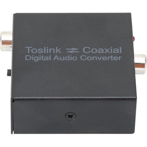 (Schwarz) Optischer Koaxialadapter Optischer zu Koaxial-Audiokonverter Bidirektionaler Schalter Digital Optisch Koaxial SPDIF Digital Koaxial