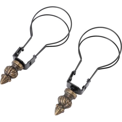 Adaptateur de Clip d'ampoule de lampe, 2 pièces, support d'abat-jour en métal moderne et élégant pour salon chambre à coucher noir (1/5)