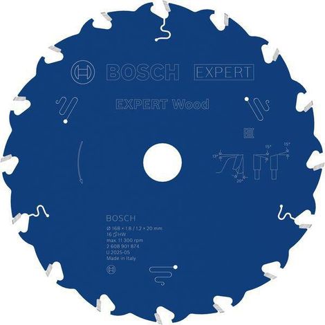 Bosch Expert for Wood Kreissägeblatt, 168x20x1.8/1.2 mm, 42 Zähne - 2608901872