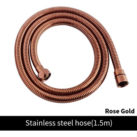 (RG Hose) Pommeau de douche à main en laiton brossé doré, douchette de douche à main nickelée, douchette de bain noire mate or rose chromée (1/5)