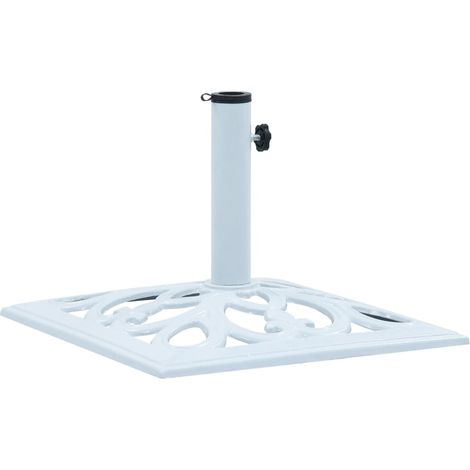 Socle de parasol Blanc 12 kg 49 cm Fonte - The Living Store (1/5)