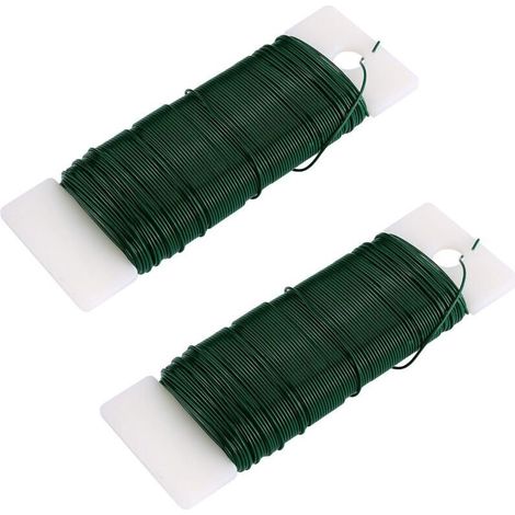 rouleaux de fil de fleuriste vert fil de pagaie flexible pour bricolage, guirlande de Noël, couronnes, bouquets de fleurs et arrangements floraux (1/4)