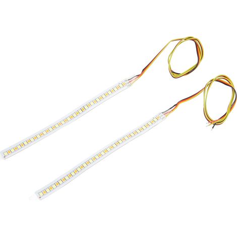 Lot de 2 clignotants latéraux 12 V pour rétroviseurs extérieurs, bande LED réfléchissante, réflecteur universel (1/5)