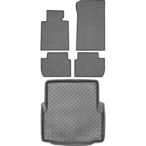 Juego de alfombrillas de goma para coche y maletero para BMW Serie 3 E46 Touring/familiar (1999-2005).