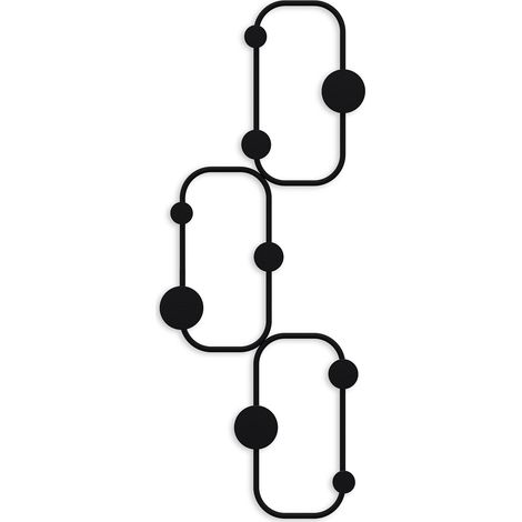 Wandhaken aus Metall "Lizzard" - 28 x 5 x 70 cm - Schwarz (1/5)