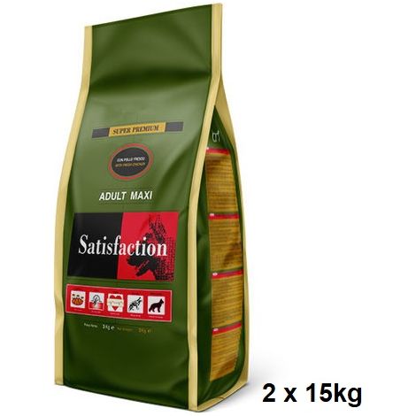 Oferta 30 kg de pienso Satisfaction Adult Maxi (2 x 15 kg)