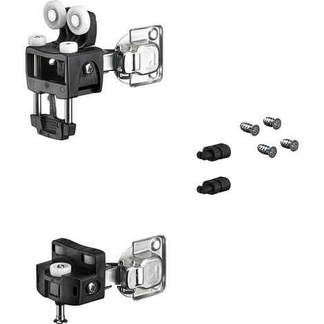 HETTICH SR9815982 WingLine L, Laufteilset mit unterer Führung ohne Schließautomatik, 12 kg , schwarz, rechts, 9278484 (1/3)