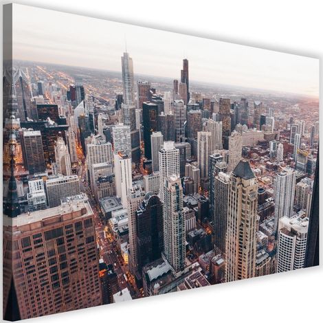 Tableau sur toile Chicago ville architecture 60x40 (1/5)
