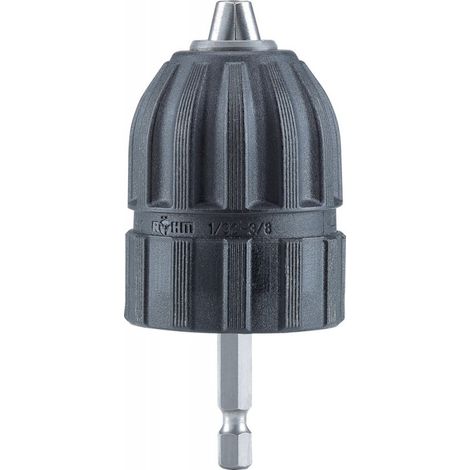 Röhm Portabrocas sin llave EXTRA80-RV, tamaño 10, vástago 1/4" Hex, Plástico - 1178269