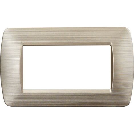 ETTROIT Kunststoffplatte 4P, Farbe Satingold, kompatibel mit Bticino Living Light – LN85411