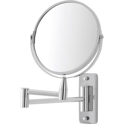 Specchio beauty a muro orientabile in acciaio cromo con ingrandimento (1/4)