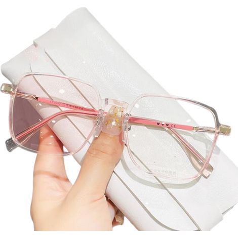 1. Gafas que bloquean la luz azul, montura transparente flexible, bisagra resistente, para uso en la oficina y el estudio. (1/5)