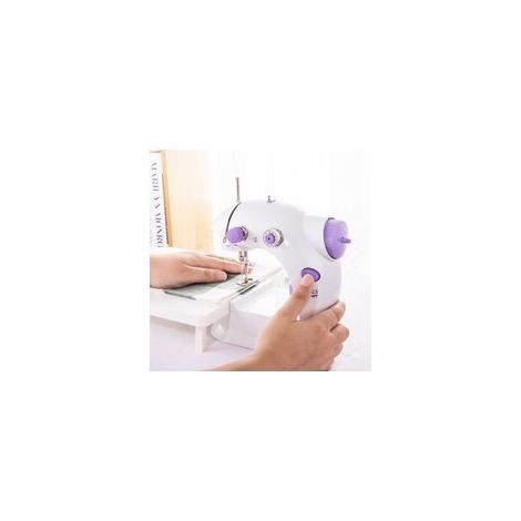 Machine à coudre légère avec table d'extension, blanc-violet –