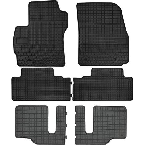 Alfombrillas de goma para coche: Mazda Premacy II monovolumen (2005-2010) - negras, ajustadas