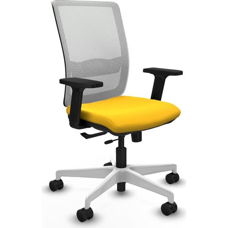 Sedia ergonomica piqueras y crespo Haches giallo similpelle (1/2)