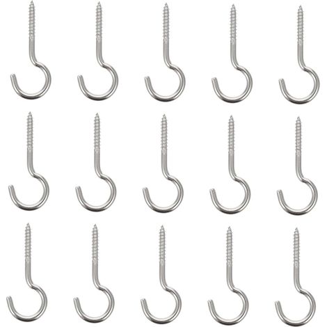 20 crochets plafond inox pour suspension et décoration (1/5)