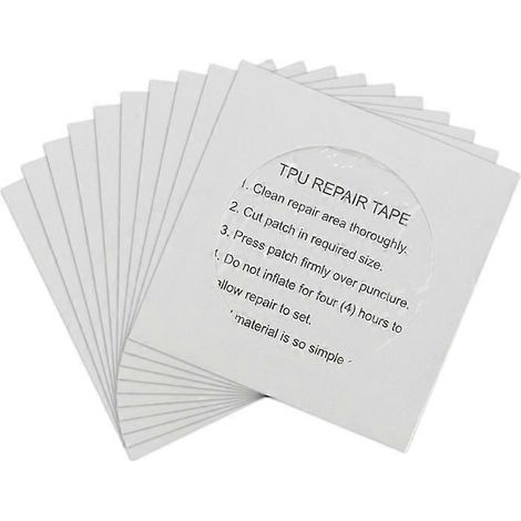 Tapis de réparation TPU pour tente extérieur, autocollant imperméable adhésif, patchs carrés lot de 10 pièces. (1/4)