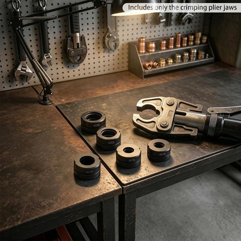 Jeu de mâchoires à sertir à profil M 12, 15, 18, 22, 28 mm, pince à sertir, insert de mâchoire interchangeable, noir (1/5)