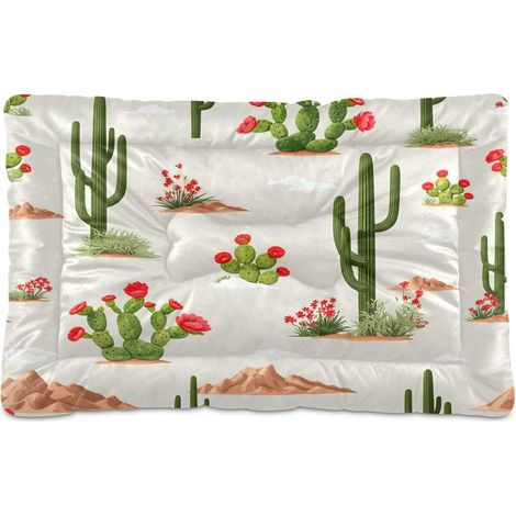 Tapis de lit en forme de cactus à fleurs pour animal domestique (1/5)
