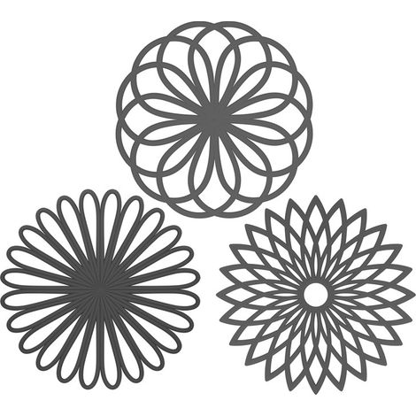 Maniques de cuisine, dessous de plat en silicone, dessous de plat, dessous de plat, dessous de plat multi-usages à motif floral résistant à la chaleur (1/5)