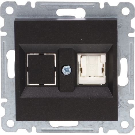 Lumina Einzel-Computerbuchse RJ45 Cat.5e UTP schwarz WL2113