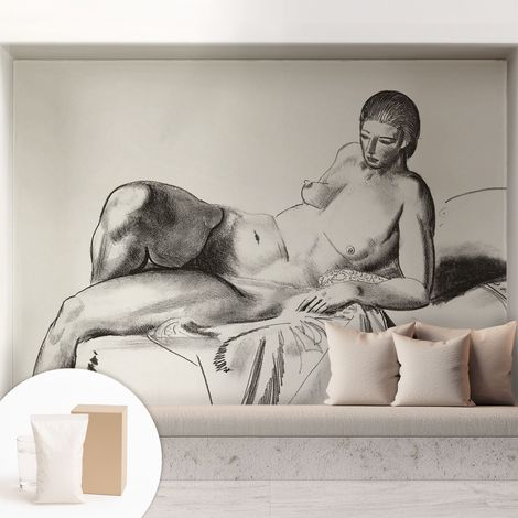 Fototapete Vliestapete mit Kleber - modern Wohnzimmer - Wanddekoration - einfach anzubringen Künstlerischer Akt 208x146 cm (1/5)