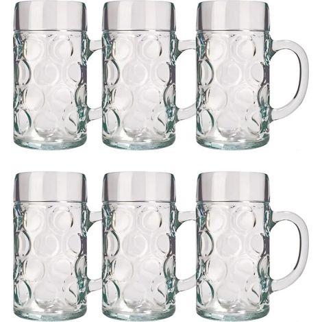 Bierglas, Bierkrug, Maßkrug, Bierseidel 6er Set Biergläser, ISAR - 1 Liter (1/5)
