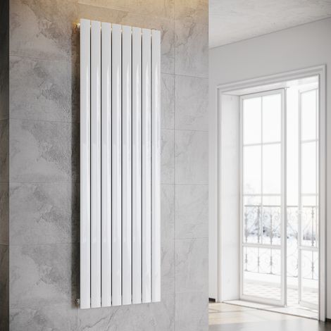 SONNI Design Radiatore a pannello piatto 1800 x 616 mm Bianco Radiatore da bagno Radiatore monostrato Radiatore verticale a pannello (1/5)