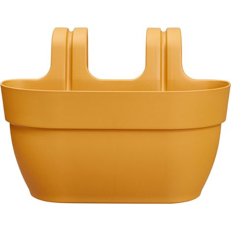 ELHO - Pot de fleurs -  Vibia Campana Easy Hanger Medium - Jaune Miel - Balcon exterieur - L 24.1 x W 36 x H 26.5 cm