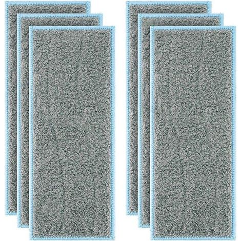 Lot de 6 serpillères microfibres pour robot Braava M6 - rechanges lavage humide (1/4)