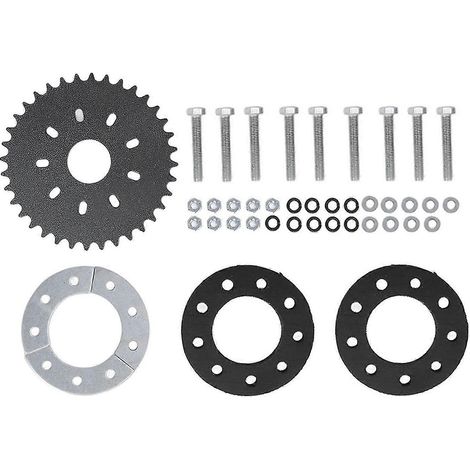 Pignon plat 36 dents avec adaptateur 9 trous pour chaîne arrière de vélo motorisé 2 temps 49cc 66cc 80cc (1/5)