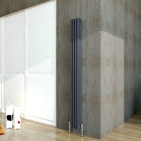 Biubiubath Traditional Cast Iron Radiator 1800x200mm 3 Column Anthracite