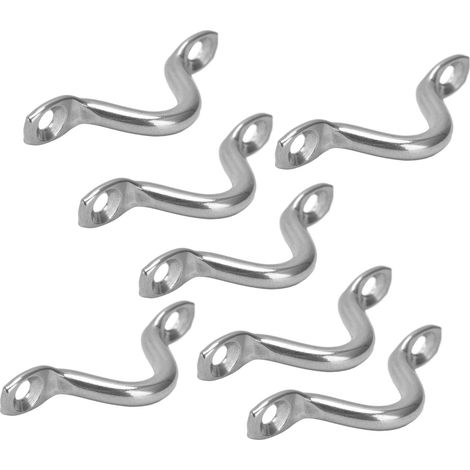 10 Pièces Attaches d'Œillet Marine en Acier Inoxydable 316, Boucles de Pont pour Cordage de 1/16 à 3/8 Pouce (1/5)