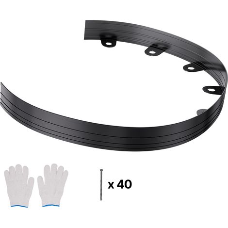 Mophorn Metall-Landschaftseinfassung, 10 Packungen à 60 Zoll aus rostbeständiger Aluminiumlegierung, biegbare Gartenbegrenzung, robuste Raseneinfassung für Blumenbeete, Höfe und Wege