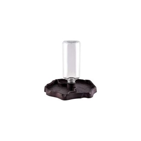 Distributeur d'eau pour Reptile, Abreuvoir Tortue, Mangeoire Gamelle Tortue Terrestre Distributeur 2 en 1 de Nourriture Anti Debordement Plastique Bol Accessoire - Brun (1/5)