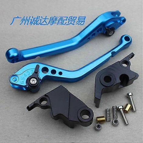 Levier de frein modifié en alliage d'aluminium pour motos Kawasaki ZX10R, ZX10RR et ZX10KPT (bleu, à poignée longue) (1/5)