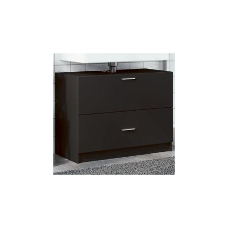 Armoire d'évier noir 78x37x59 bois d'ingénierie (1/5)