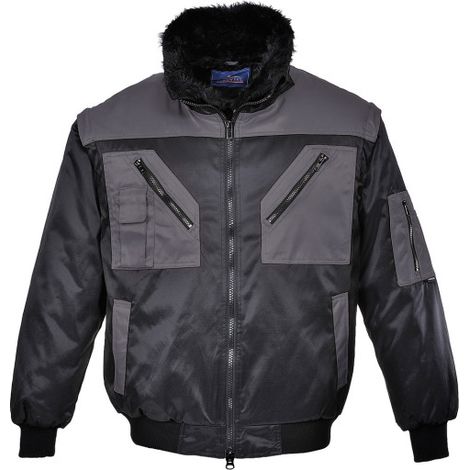Cazadora Pilot bicolor multiusos tratamiento Texpel contra manchas PJ20 5XL Negro/Gris