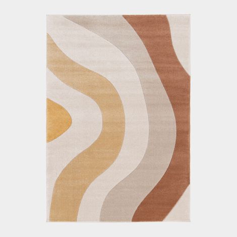 Tapis Onde - Motifs vagues rétro - 200 x 290 cm