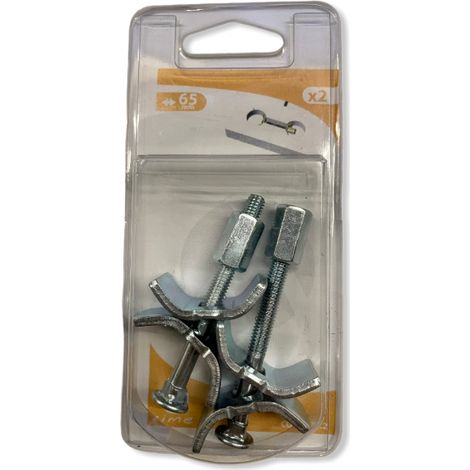 Ferrure d'assemblage pour plan de travail D35xP20mm, M6 L65mm, 2 pièces. (1/3)
