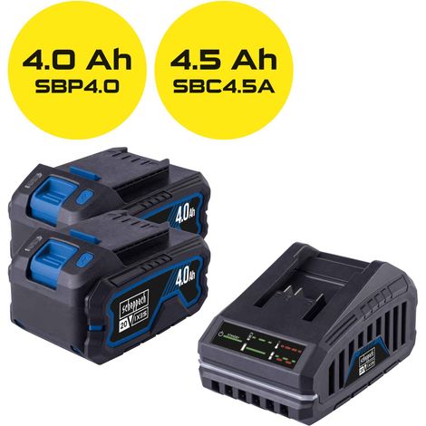 Kit de arranque 2 baterías 20V litio 4.0Ah Cargador de batería 4.5A sbsk4.0x2-f (1/2)