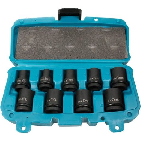Steckschlüsselsatz 1/2" Sechskant (9 Stk.) - MAKITA P-46953
