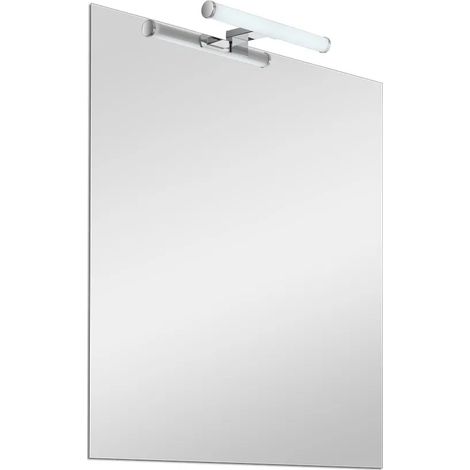 Specchio bagno 50x60 cm reversibile con luce LED naturale (1/5)