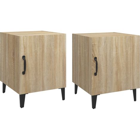 Maison Exclusive - Comodini 2 pz Rovere Sonoma in Legno Multistrato